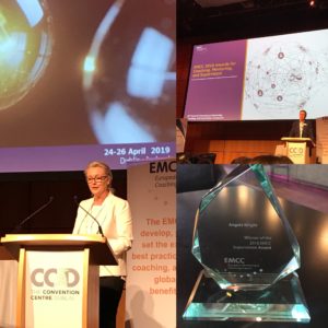 Angela Wright receives EMCC 2018 Award for Coaching Supervision